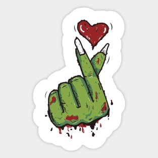 Love Zombie Design Sticker